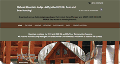 Desktop Screenshot of elkheadmountainlodge.com