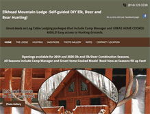 Tablet Screenshot of elkheadmountainlodge.com